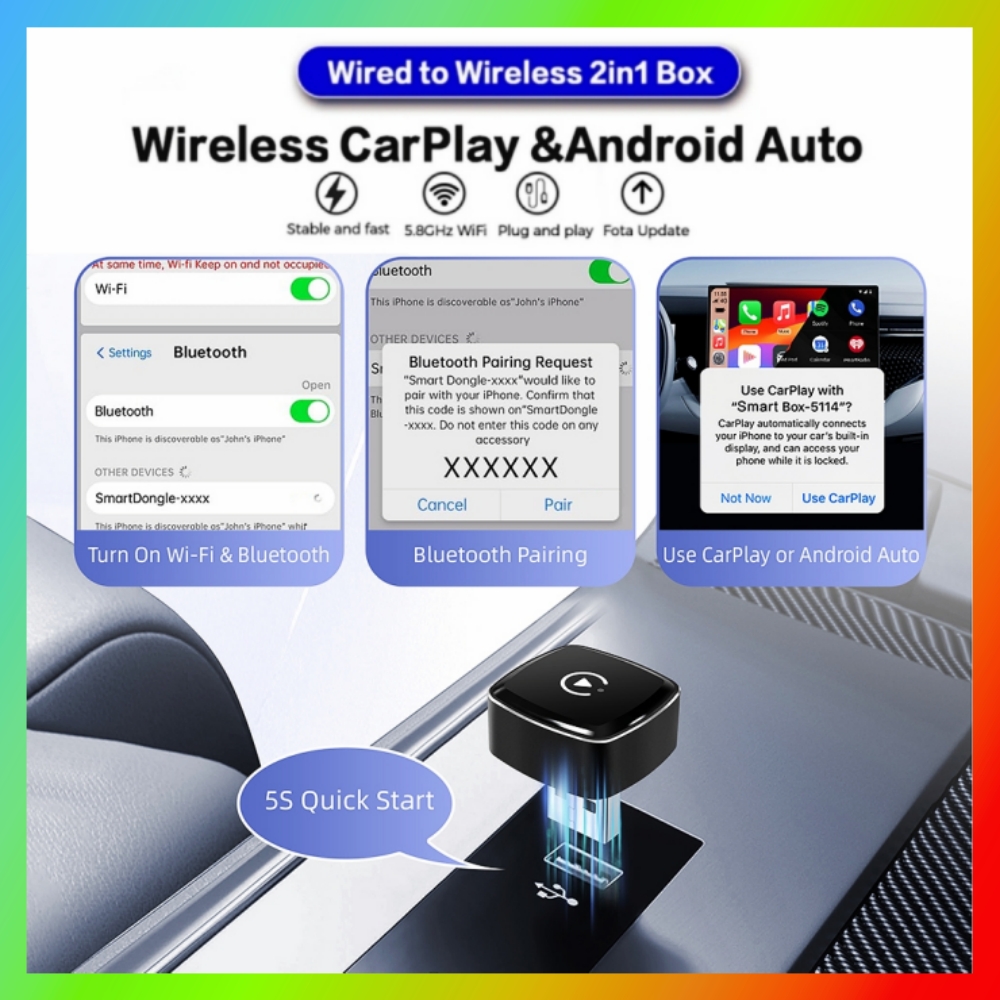 Smartwatch Universal - New Wireless CarPlay Android Auto Adapter