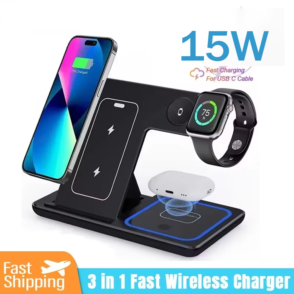 Watch Charging Dock - 15W 3 in 1 Wireless Charger