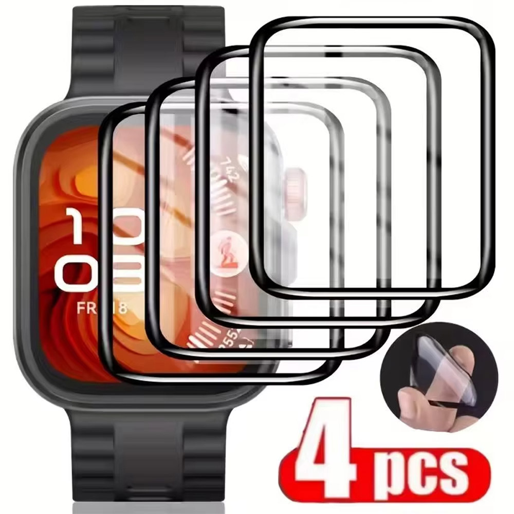 Watch Face Protector - 1-5PCS Curved Tempered Glass Screen Protector