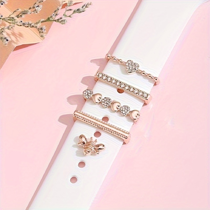 Smartwatch Watch Accessories - 5pcs Rhinestone Watchband Ring Loops Nails
