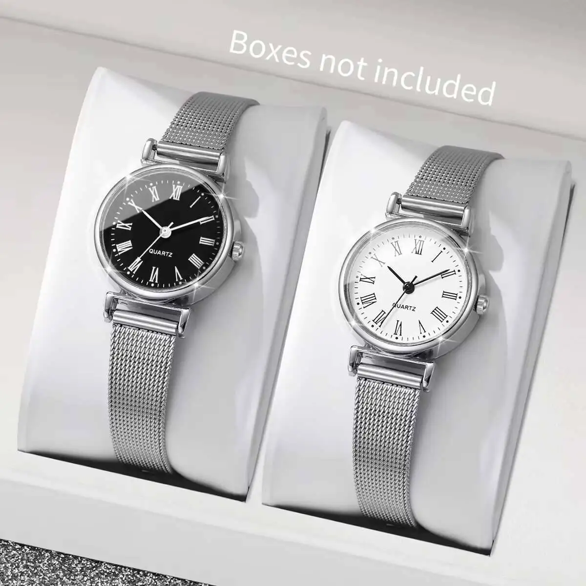 1/2PCS Fashion Women Watches C - Stainless Mesh Band avis et prix