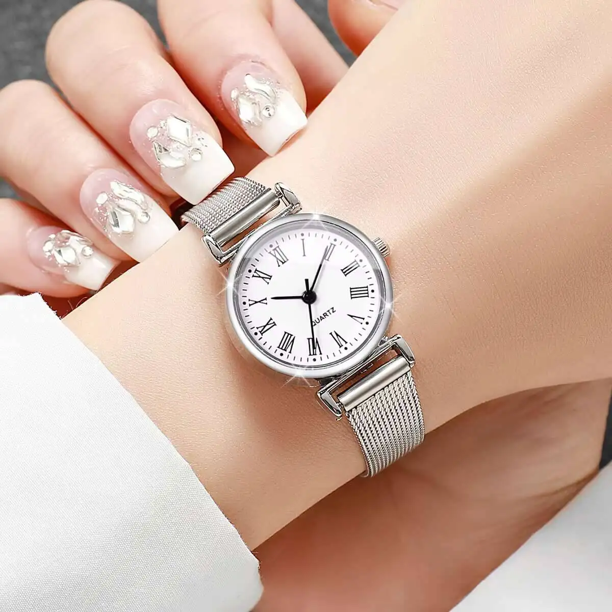 1/2PCS Fashion Women Watches C - Stainless Mesh Band avis et prix
