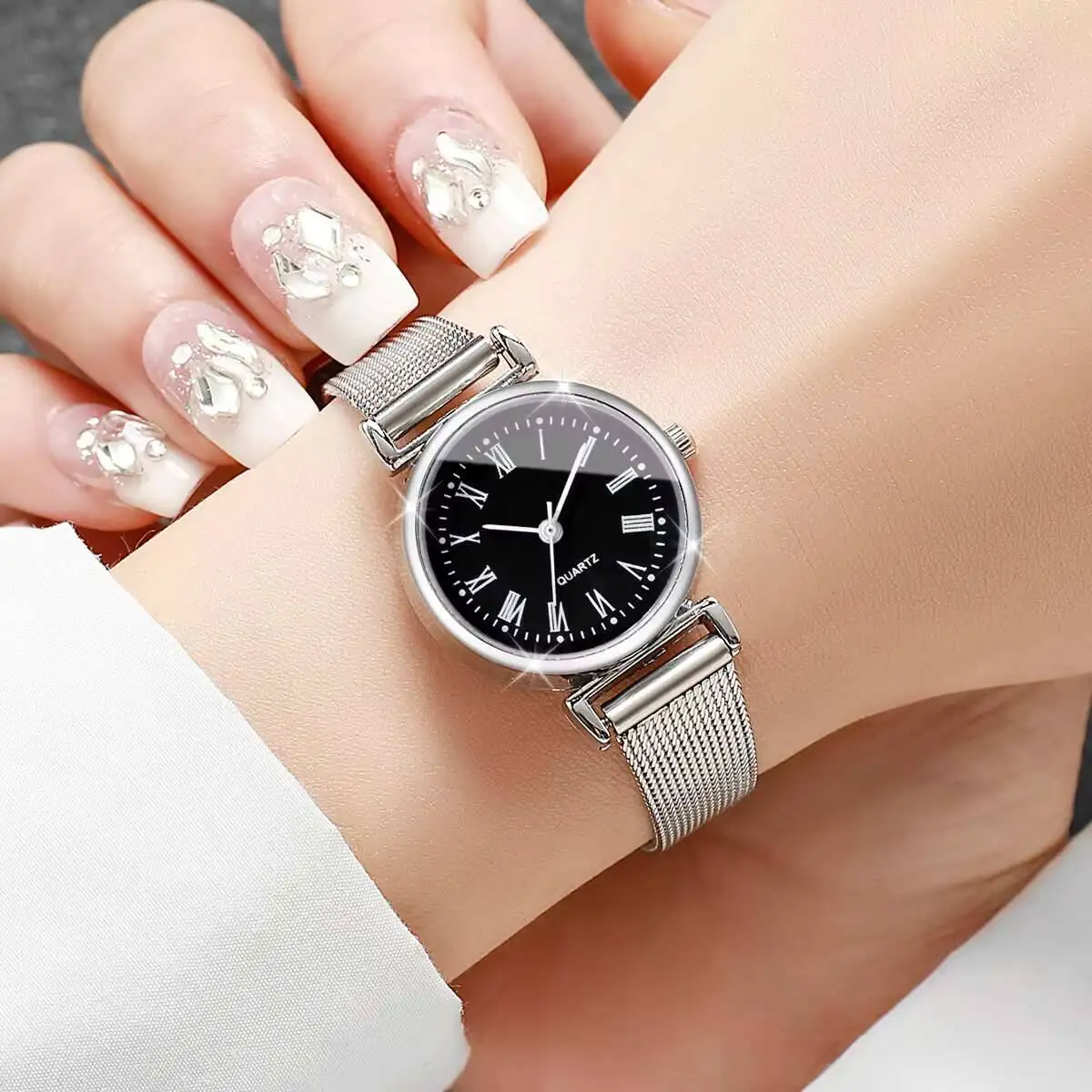 1/2PCS Fashion Women Watches C - Stainless Mesh Band avis et prix