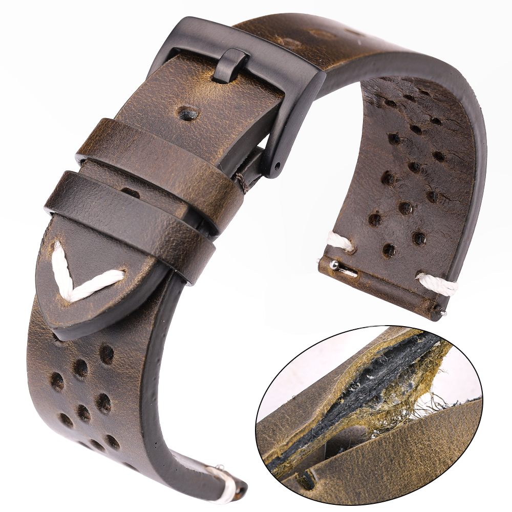 Breathable Genuine Leather Qui - Nylon Nato Strap avis et prix