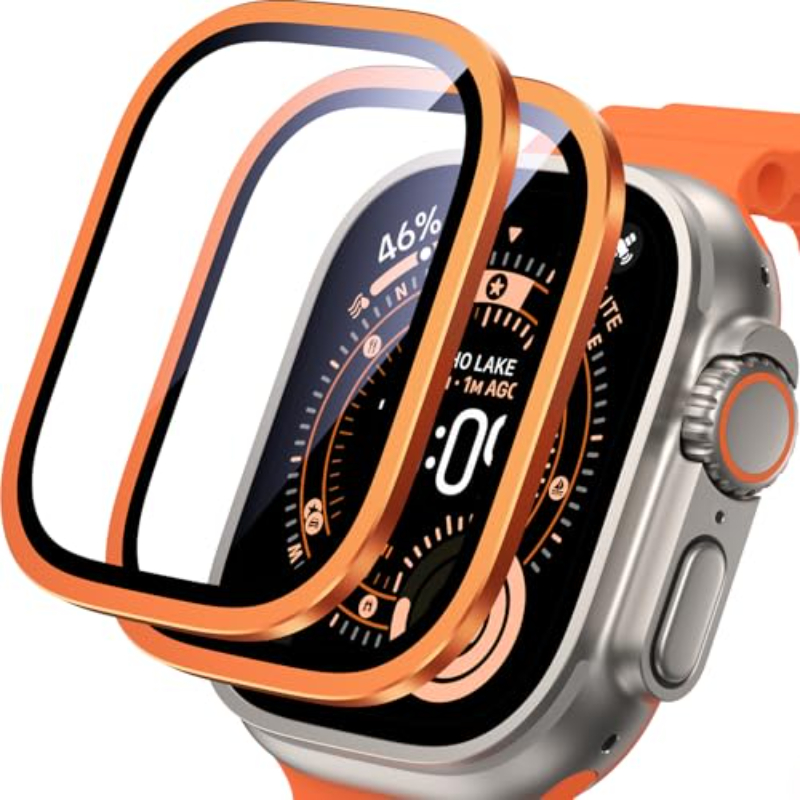 2PCS HD Metal Tempered Glass F - Smartwatch Straps & Accessories avis et prix