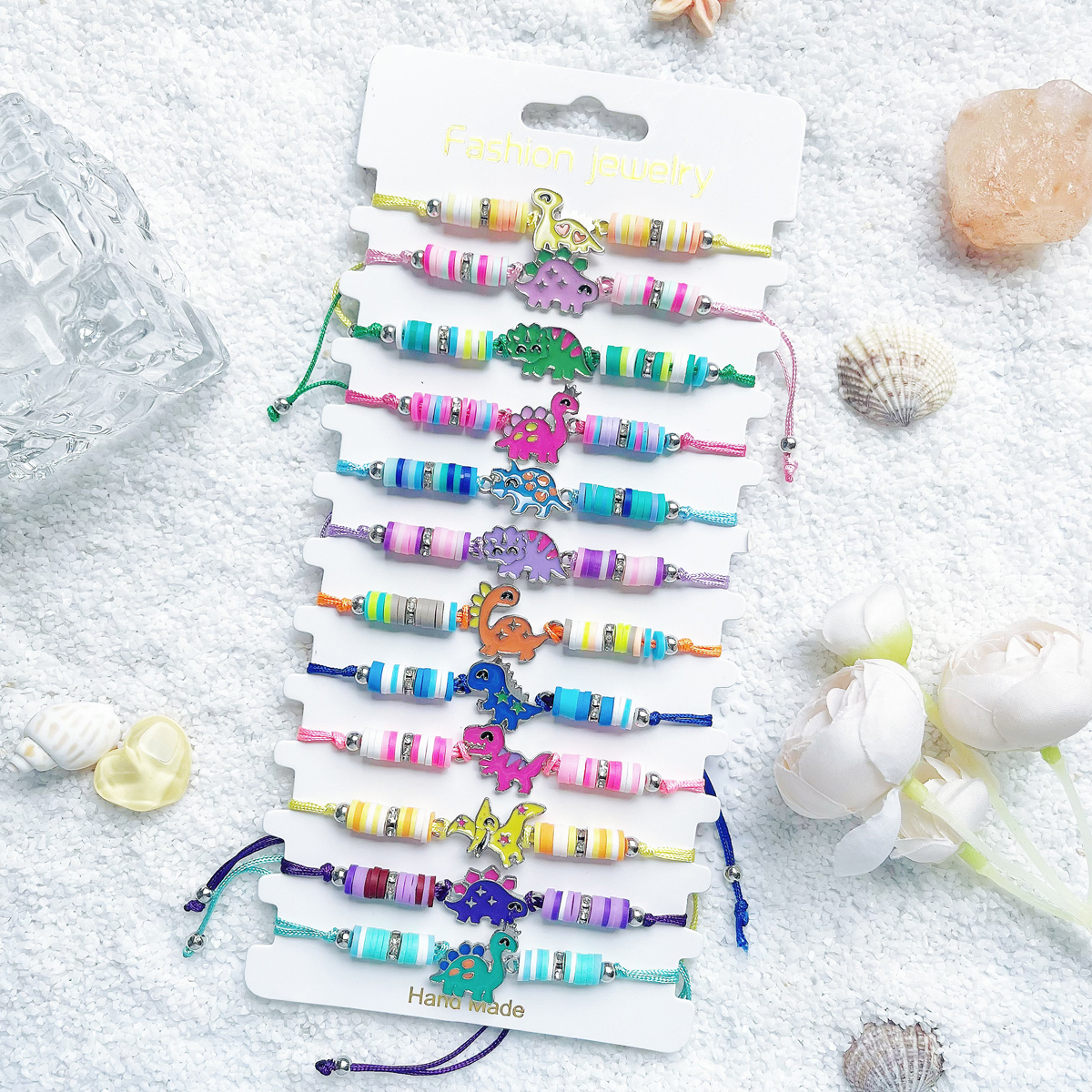 12Pcs Bohemian Style Colorful  - Ceramic Link Bracelet avis et prix