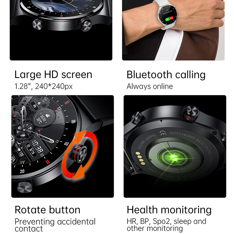 GPS ECG+PPG Bluetooth Call Sma - Smartwatch Custom avis et prix