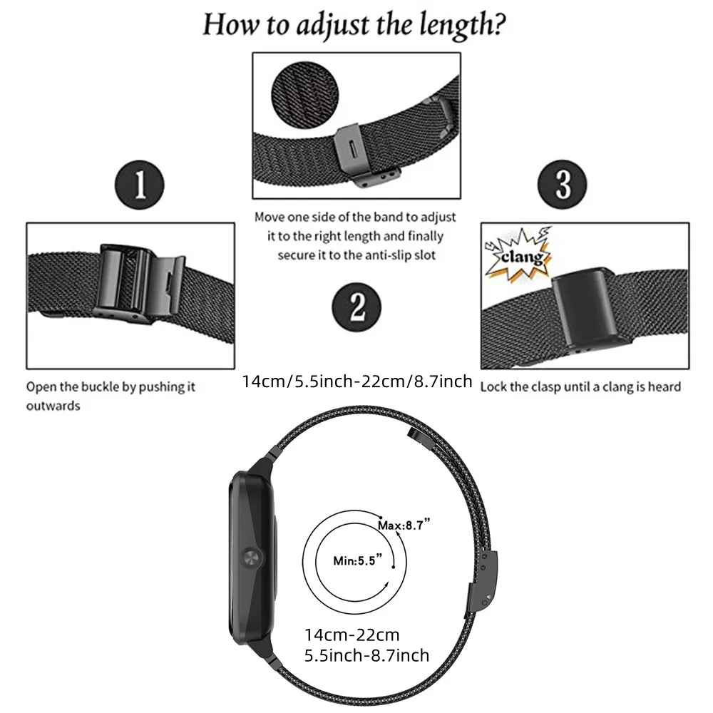 Metal Bands for Honor Watch 4  - Stainless Mesh Band avis et prix