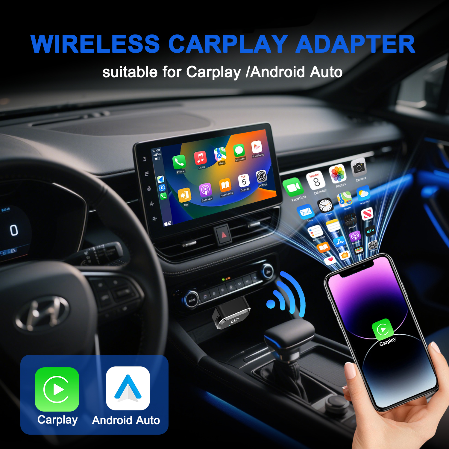 CarPlay Android Auto Wireless  - Smartwatch Universal avis et prix