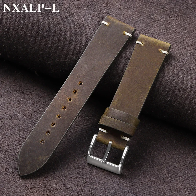 Vintage Oil Wax Leather Watch  - Nylon Nato Strap avis et prix