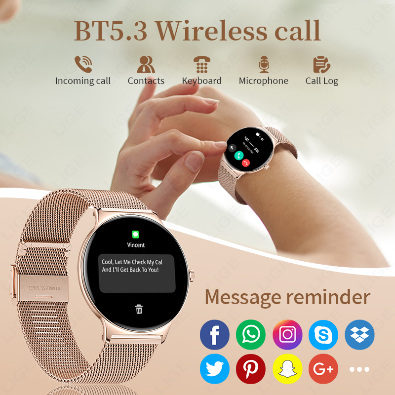 LIGE New Ultra Thin Smart Watc - Smartwatch Custom avis et prix