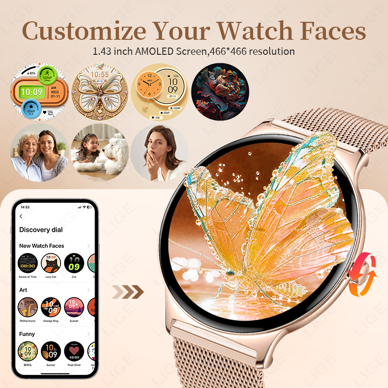 LIGE New Ultra Thin Smart Watc - Smartwatch Custom avis et prix