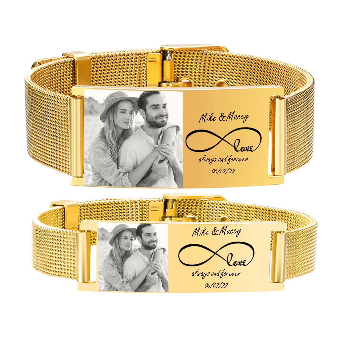 Personalized Photo Bracelet, S - Stainless Mesh Band avis et prix