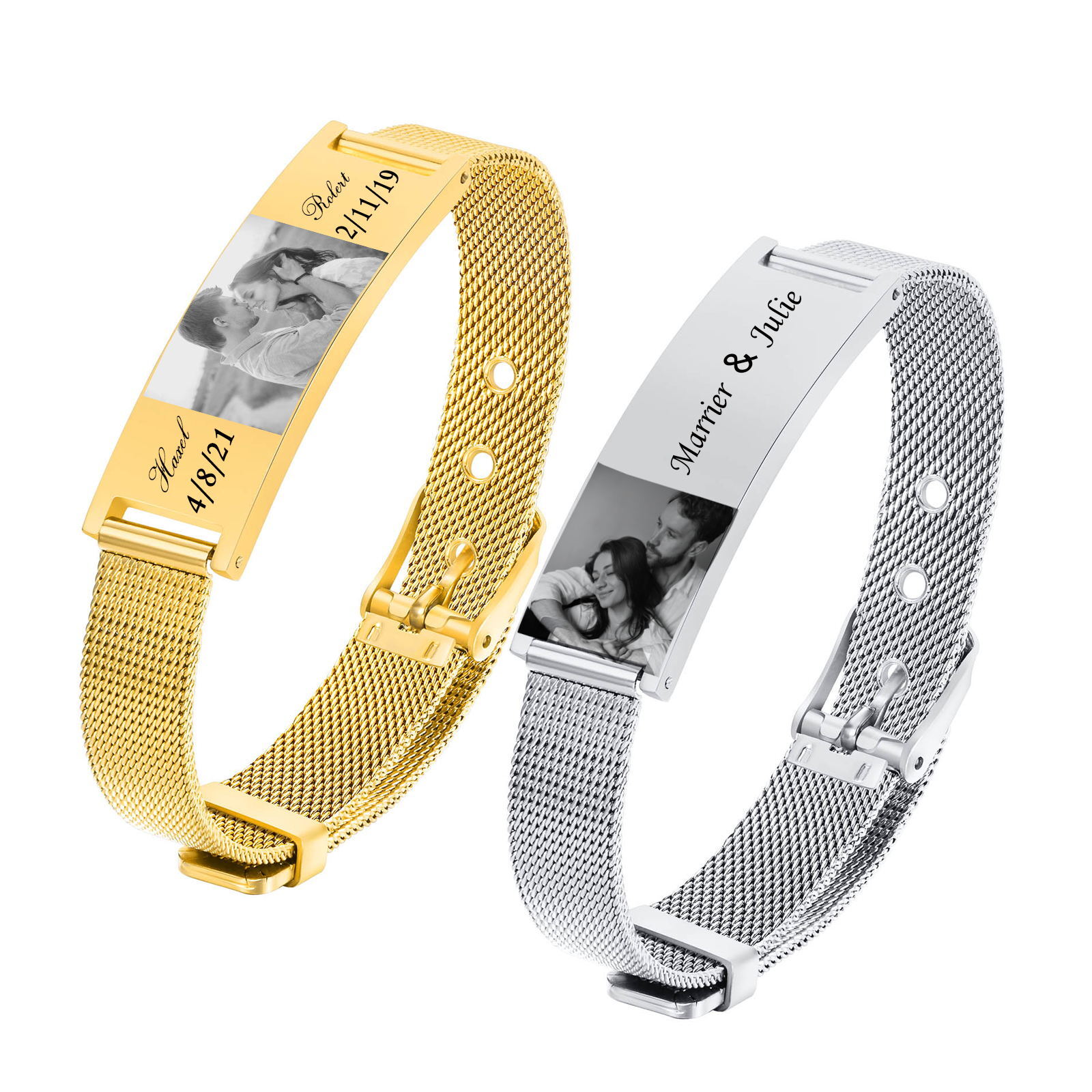 Personalized Photo Bracelet, S - Stainless Mesh Band avis et prix