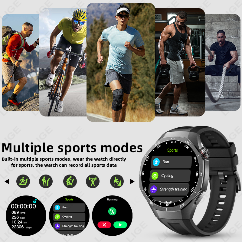 LIGE New ECG Monitor Watch Hea - Android Smartwatch Accessories avis et prix