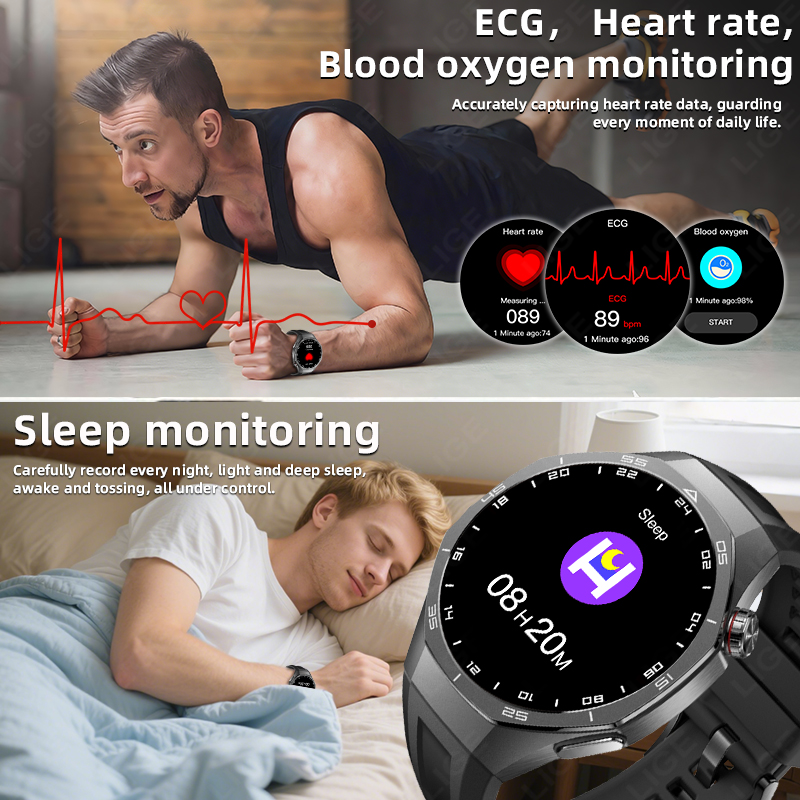 LIGE New ECG Monitor Watch Hea - Android Smartwatch Accessories avis et prix