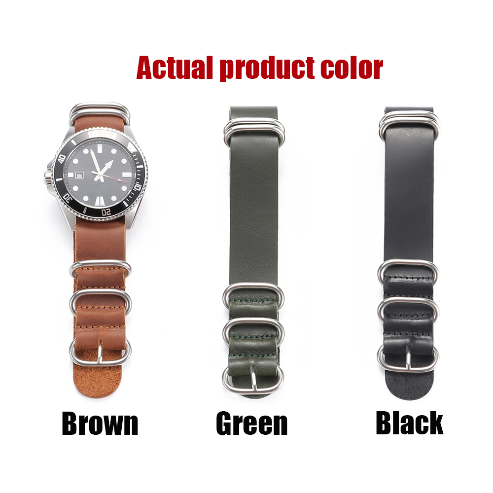 Vintage Genuine Leather Watch  - Nylon Nato Strap avis et prix