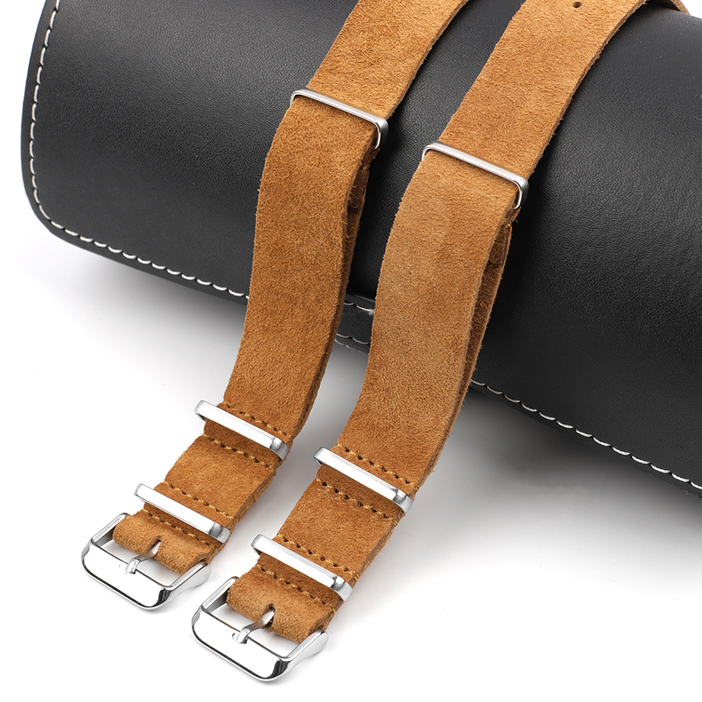 Soft Retro Suede Genuine Leath - Nylon Nato Strap avis et prix