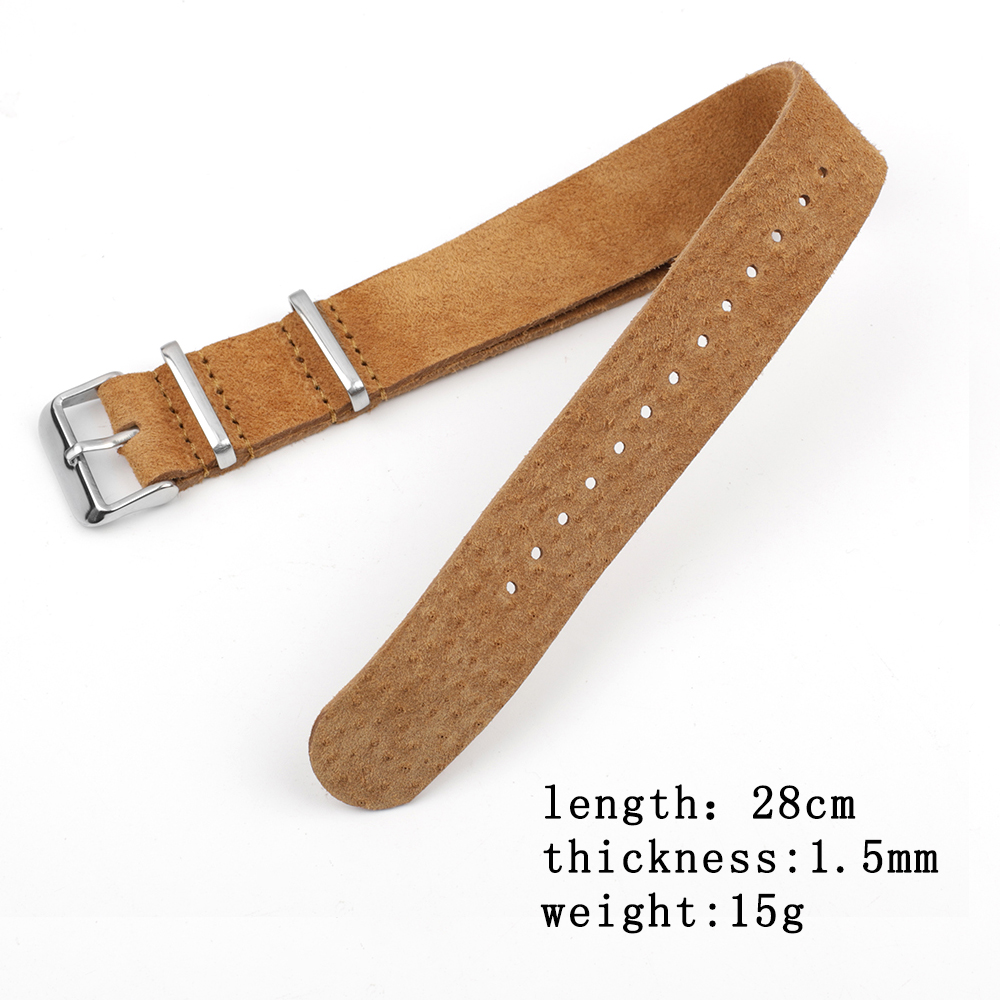 Soft Retro Suede Genuine Leath - Nylon Nato Strap avis et prix