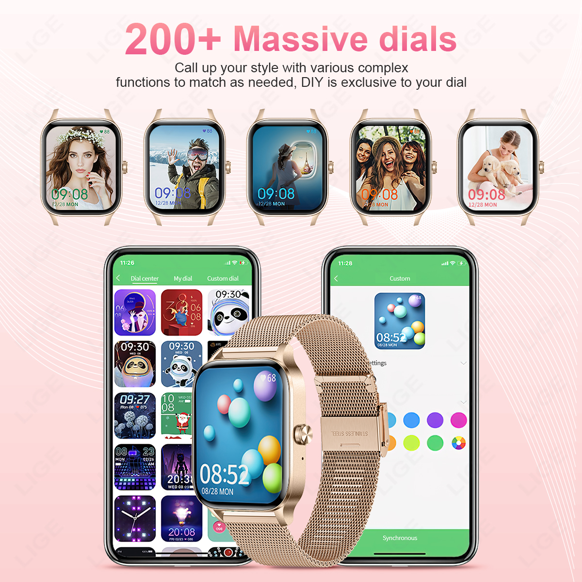 LIGE Fashion Smart Watch Women - Smartwatch Custom avis et prix