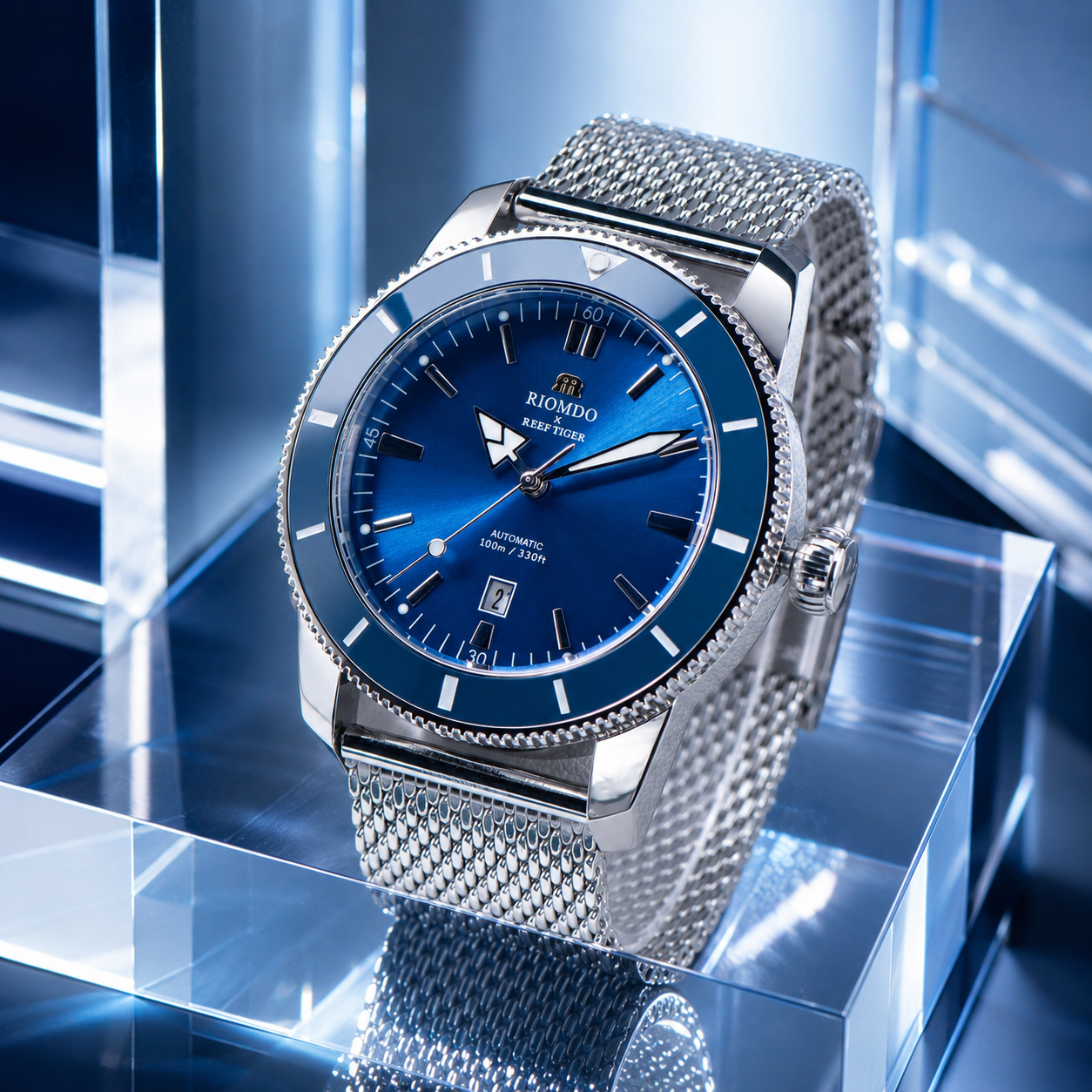 RIOMDO&RF Luxury Brand Men's A - Stainless Mesh Band avis et prix
