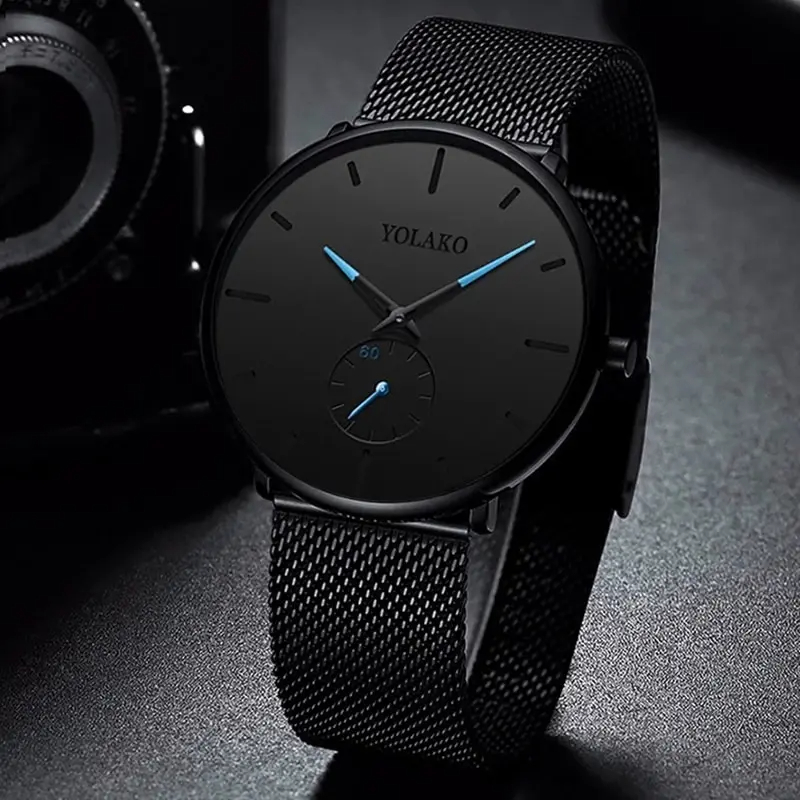 YOLAKO Mens Fashion Minimalist - Stainless Mesh Band avis et prix