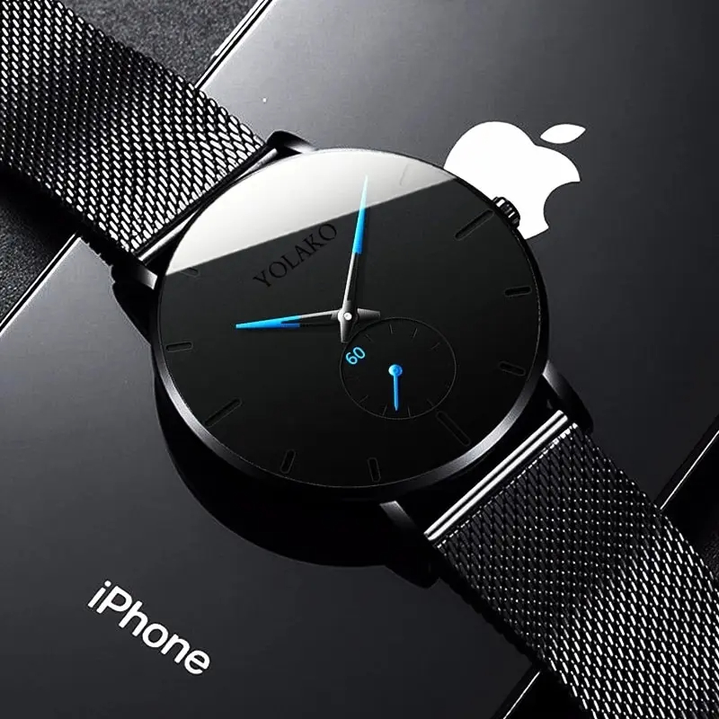 YOLAKO Mens Fashion Minimalist - Stainless Mesh Band avis et prix