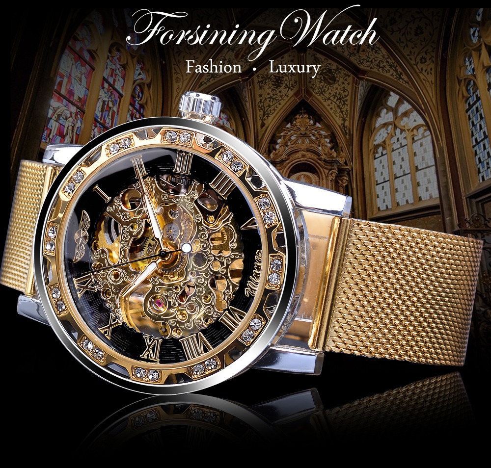 Forsining Men's Skeleton Mecha - Stainless Mesh Band avis et prix