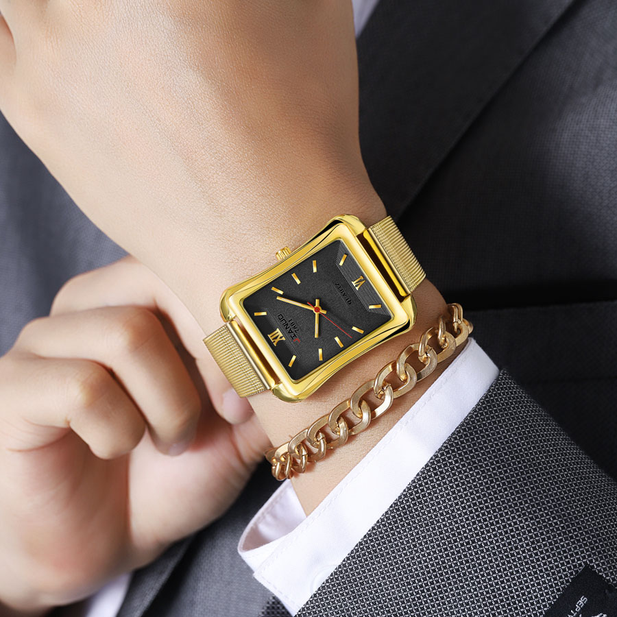 2024 New Trendy Men's Square W - Stainless Mesh Band avis et prix