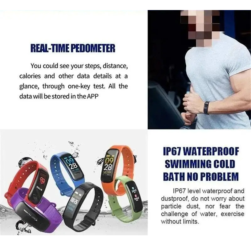 Lenovo Smart Watch C1 Plus Blu - Android Smartwatch Accessories avis et prix